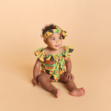 Load image into Gallery viewer, Baby wearing african romper

